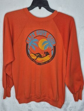 Vintage 1987 Signal Sports‎ Lazy Guys Club Sweatshirt XL